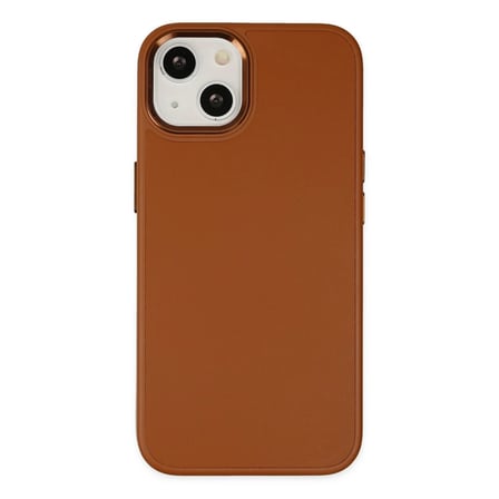 Apple iPhone 14 Plus Kılıf Asya Deri Silikon - Kahverengi