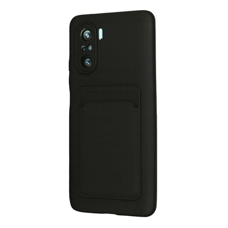 Xiaomi Poco F3 Kılıf Kelvin Kartvizitli Silikon - Siyah