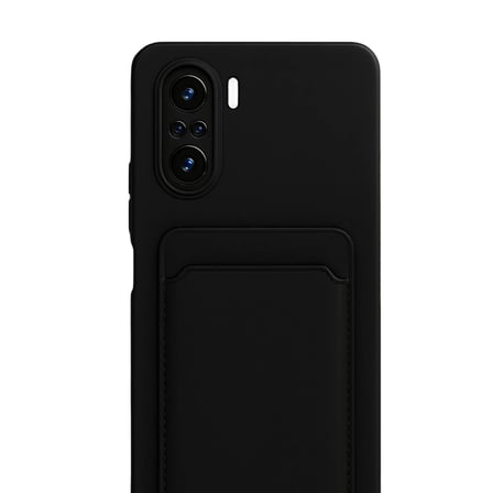 Xiaomi Poco F3 Kılıf Kelvin Kartvizitli Silikon - Siyah