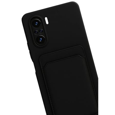 Xiaomi Poco F3 Kılıf Kelvin Kartvizitli Silikon - Siyah