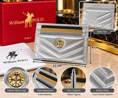 WİLLİAMPOLO Anka Hakiki Deri Unisex Kartlık-İnce Tasarım 