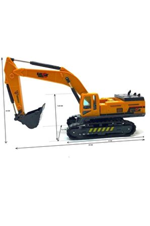 Vinç Ekskavatör Kepçe Metal Oyuncak Iş Makinesi Sürtmeli Araçlar Oyuncak Kepçe Oyuncak Ekskavatör