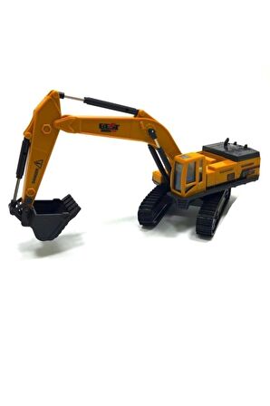 Vinç Ekskavatör Kepçe Metal Oyuncak Iş Makinesi Sürtmeli Araçlar Oyuncak Kepçe Oyuncak Ekskavatör