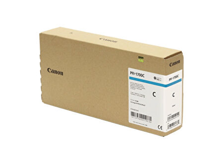 Feyza Bilişim® Canon PFI-1700 C (Cyan) Mavi Plotter Orijinal Mürekkep Kartuş 700 ml. (0776C001)