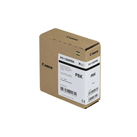Feyza Bilişim® Canon PFI-1300 PBK Fotoğraf Siyahı Plotter Orijinal Mürekkep Kartuş 330 ml. (0811C001)