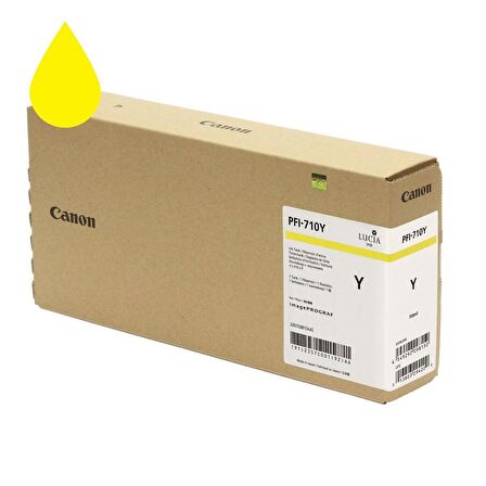 Feyza Bilişim Canon (2357C001) PFI-710 Y (Yellow) 700 ml Orjinal Mürekkep Kartuşu