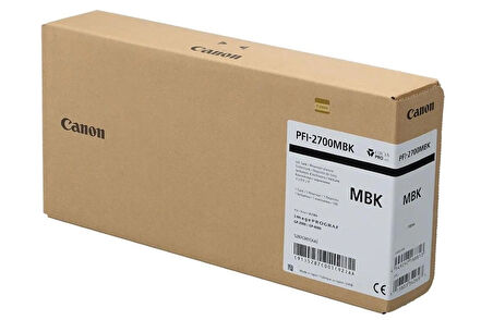 Canon PFI-2700 MBK (Matte Black) Mat Siyah Orijinal Mürekkep Kartuş 700 ml. (5287C001)