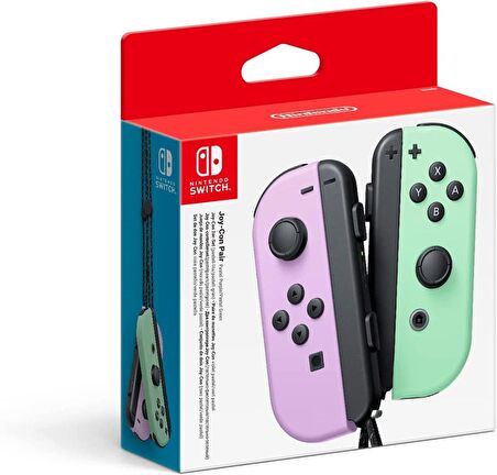 Nintendo Switch JoyCon Pastel Purple Green Mor Yeşil Pastel