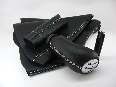 Renault Fluence/Megane 3 Vites Topzu/El Freni ve Vites Körüğü-El Freni Kolu Derisi (5 İleri-Siyah)