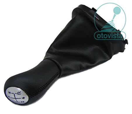 Dacia Logan MCV-Sandero 2 Vites Körüğü & Deri Vites Topuzu (2013-2021) Siyah