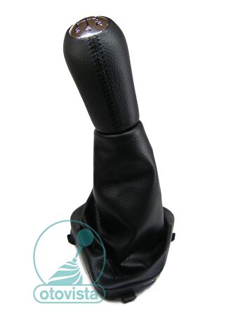 Dacia Logan MCV-Sandero 2 Vites Körüğü & Deri Vites Topuzu (2013-2021) Siyah