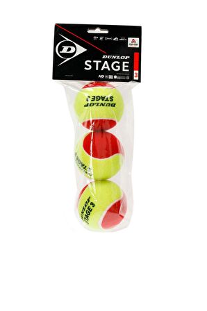 DUNLOP STAGE 3 KIRMIZI 3 LÜ TENİS TOPU 