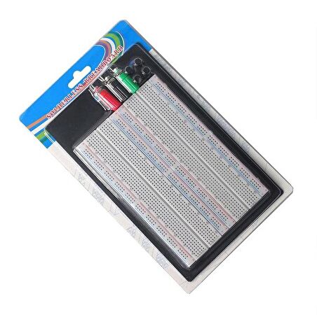 2 Lİ Büyük Boy Breadboard 1660 Delik Beyaz Born Klemensli ( 2,54 Header Uyumlu )