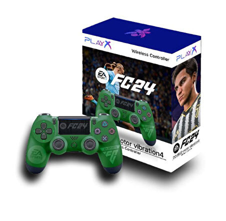 KONSOL PLUS PS4 DUALSHOCK 4 KABLOSUZ  FC 24 YEŞİL DESENLİ