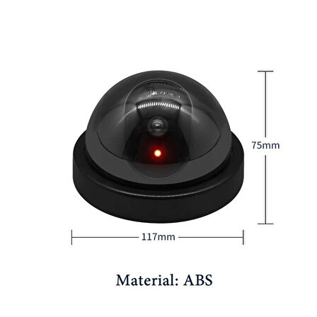 Led Işıklı Dome Sahte Güvenlik Kamerası Hırsız Caydırıcı