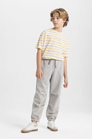 DeFacto Erkek Çocuk Beli Paçası Lastikli Cepli Basic Düz Jogger Eşofman Altı C2093A824SPGR253