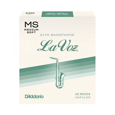D\'Addario Woodwinds La Voz RJC10MS Alto Saksafon Kamışı Medium Soft