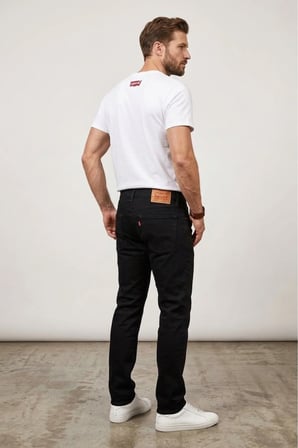 502 Taper likralı esnek kumaş erkek kot pantolon-0039--black k.Siyah / 30/30
