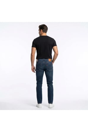 502 Taper likralı esnek kumaş erkek kot pantolon--laci yeşil tint--- Laciverttnt / 32/32