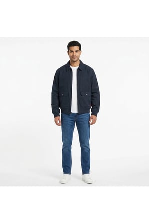 erkek gabardin mont lacivert / XL