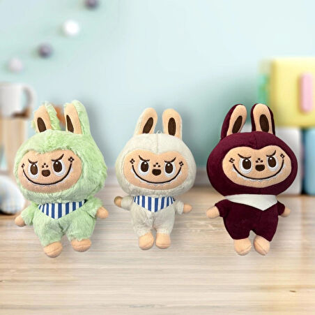 Sevimli Labubu Canavarlar Peluş 28 cm  3 asorti