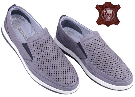 Hakiki Deri Ortopedik Delikli Erkek Günlük Ayakkabı 046