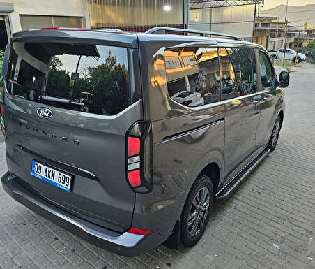 TOURNEO CUSTOM DELUXE KISA ŞASE 2025 2026 2027 PORTBAGAJ TAVAN ÇITASI SİYAH