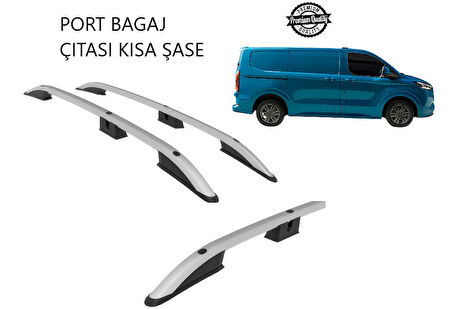 E - TRANSİT CUSTOM ELEKTİRİKLİ KISA ŞASE 2025 2026 2027 PORTBAGAJ TAVAN ÇITASI GRİ