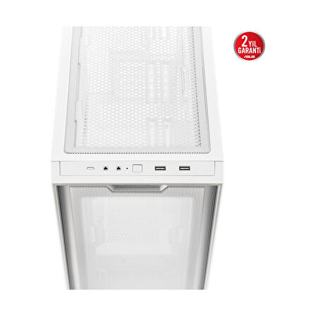 A21 360 MM SOĞUTUCU, 380 MM UZUNLUĞA KADAR EKRAN KARTI VE STANDART ATX PSU DESTEKLİ GİZLİ KABLO BÖLMELİ MICRO-ATX - A21 Asus CASE - BEYAZ