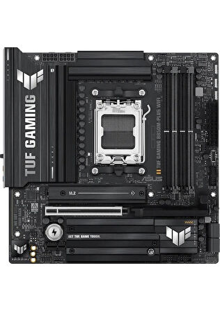 Asus Tuf Gamıng B850M-PLUS Wıfı Amd B850 Am5 Ddr5 8000 Dp HDMI 3x M2 Usb3.2 Gen 2x2 Wifi 6e + Bt Aura Rgb 2.5gbit Lan Matx