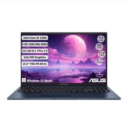Asus VIVOBOOK15 X1504VA-BQ3970W Intel Core I5 120U 8 GB 512GB SSD 15.6'' Fhd Windows 11 Home