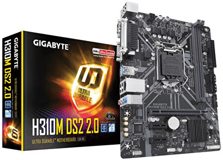 Gigabyte H310M Ds2 SC-1151 Ddr4 2666Mhz Sata Atx Intel Anakart