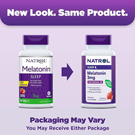 NATROL 3 MG 90 TABLETS FAST DISSOLVE MELATONIN STRAWBERRY