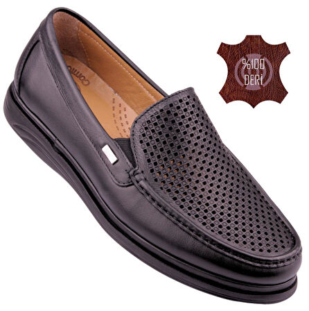 Hakiki Deri Ortopedik Hafif Yumuşak Delikli Erkek Ayakkabı