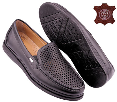 Hakiki Deri Ortopedik Hafif Yumuşak Delikli Erkek Ayakkabı