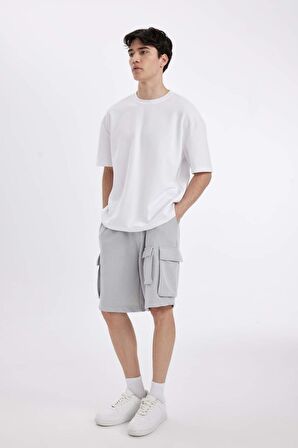 DeFacto Relax Fit Düz Paça Şort C5591AX24HSGR184