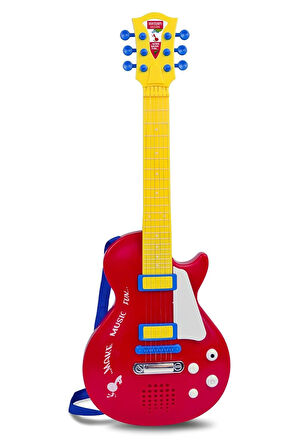 Bontempi Elektronik Kırmızı Gitar 56cm. Tuşu Telli ve Askılı 