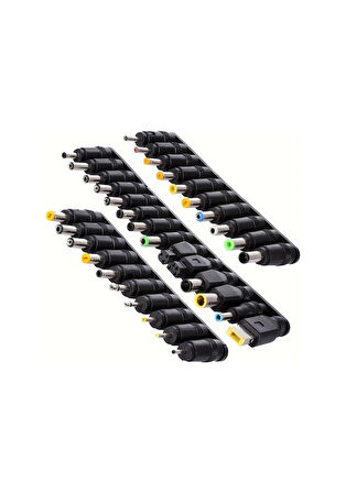 34 Adet Evrensel Dizüstü Bilgisayar Giriş DC Fiş Seti Jack Uçları