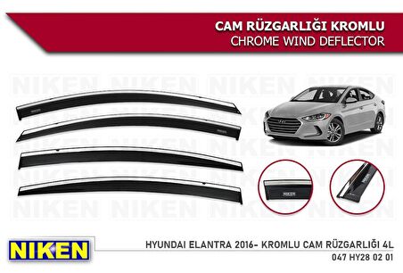 Hyundai Elantra Kromlu Cam Rüzgarlığı Niken 2016+
