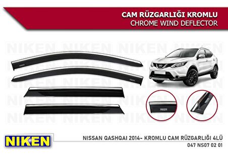 Nissan Qashqai Kromlu Cam Rüzgarlığı Niken 2014-2021