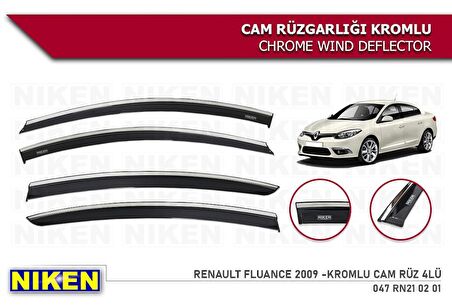 Renault Fluence Kromlu Cam Rüzgarlığı Niken 2009+