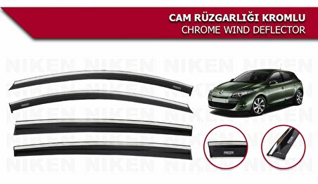 Renault Megane 3 Kromlu Cam Rüzgarlığı Niken 2011-2015 arası
