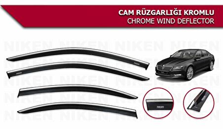 Skoda Superb Kromlu Cam Rüzgarlığı Niken 2015 sonrası
