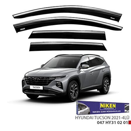 Hyundai Tucson Kromlu Cam Rüzgarlığı Niken 2021+ sonrası uyumlu