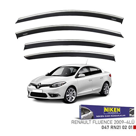 Renault Fluence Kromlu Cam Rüzgarlığı Niken 2009+ sonrası uyumlu