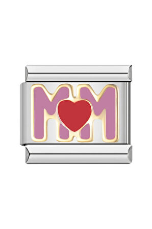Kalpli Anne (Mom) Çelik İtalyan Charm