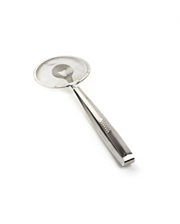 Süzgeçli Kızartma Ve Haşlama Maşası Çelik Kevgir