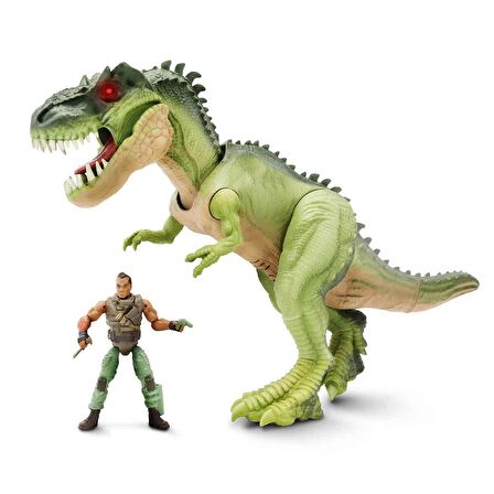 Sesli ve Işıklı Figürlü Oyun Seti - Dinozor