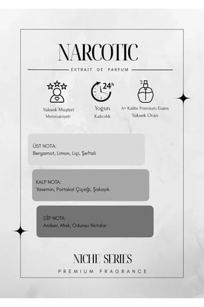 Narcotıc 100Ml Kalıcı Afrodizyak Etkili Unisex Parfüm Narkotik