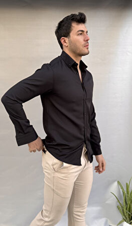 Düz Slim Fit Gömlek